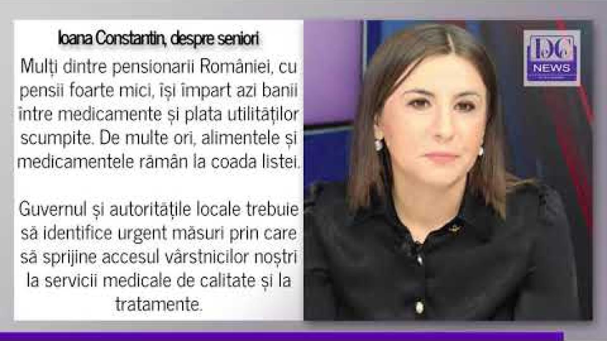 Ioana Constantin: România a pierdut, din iunie anul trecut până în prezent, peste 60.000 de seniori