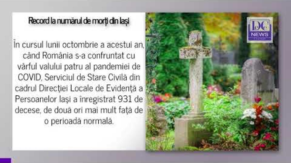 Record sumbru în Iași. De 30 de ani nu au mai murit atât de mulți oameni