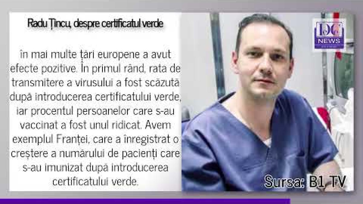 Medicul Radu Țincu susține că certificatul verde va afecta imaginea politicienilor