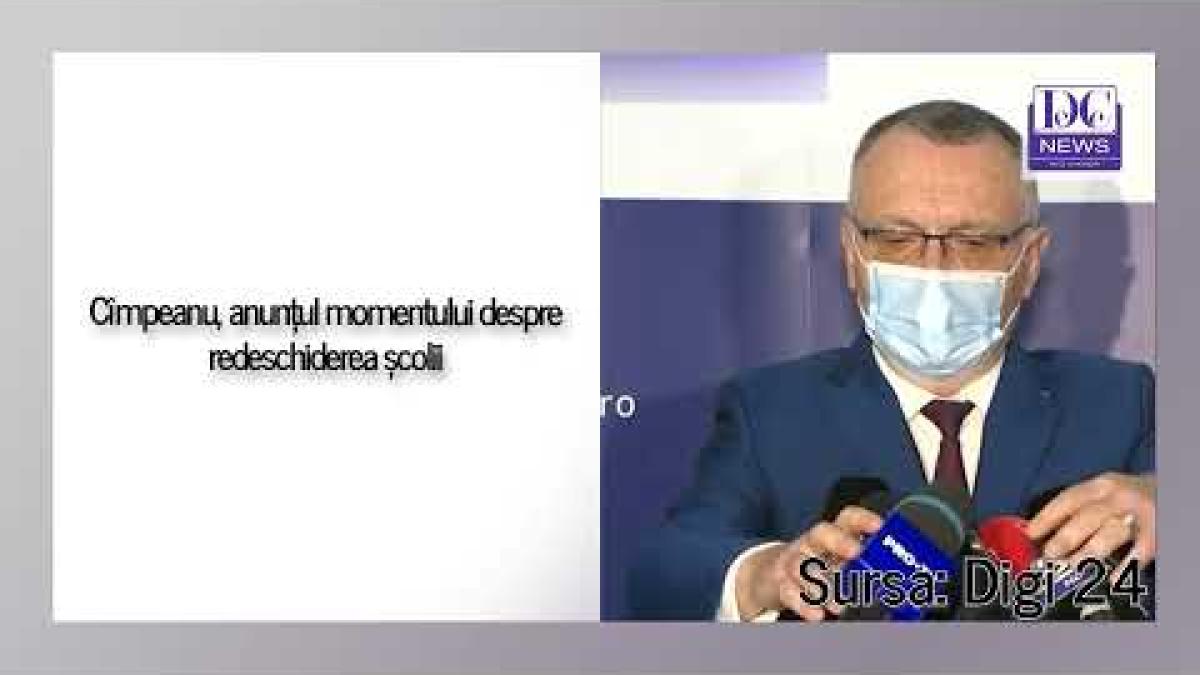 Cîmpeanu, anunțul momentului pentru când reîncepe școala