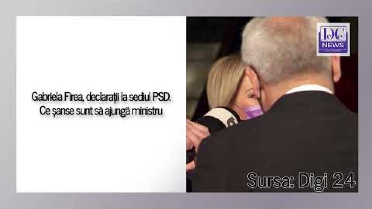 Gabriela Firea, declarații la sediul PSD. Ce șanse are să devină ministrul Muncii