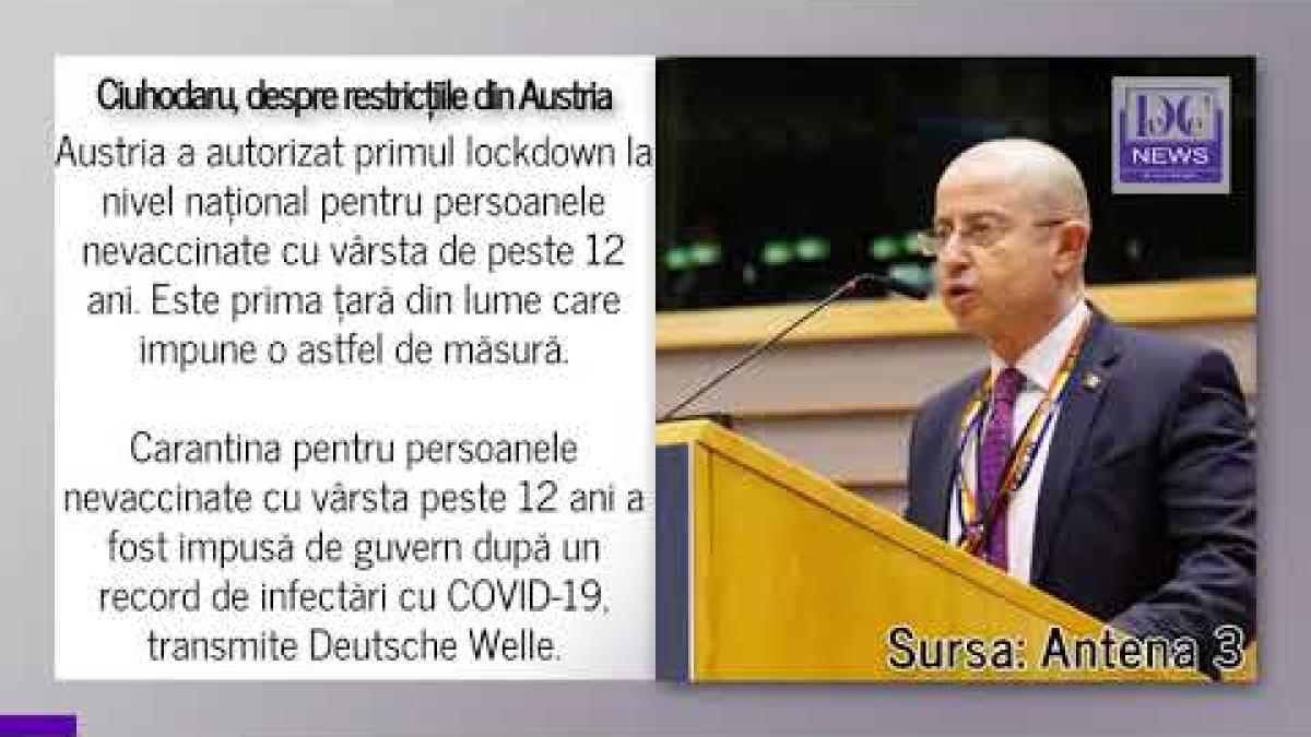 Austria, restricții pentru nevaccinați. Ciuhodaru: Teren minat! Pare mai mult un fel de pedepsire