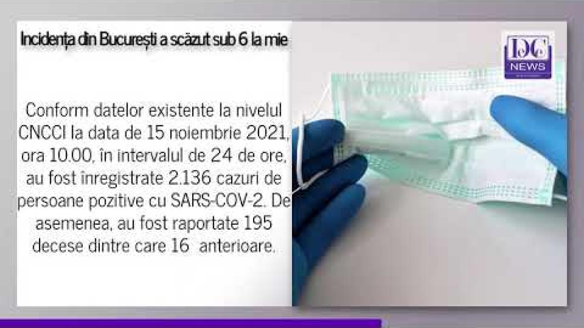 Incidența din București a scăzut sub 6 la mie