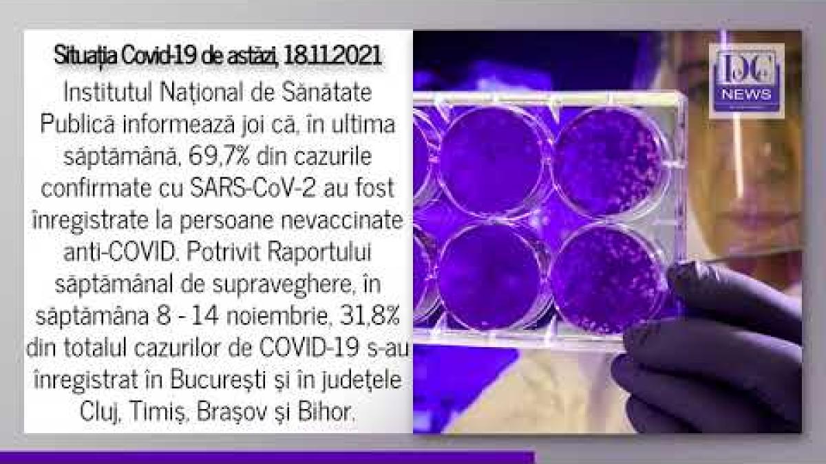 Bilanțul Covid-19 pentru 18 noiembrie 2021. 3.000 de cazuri, 300 de morți