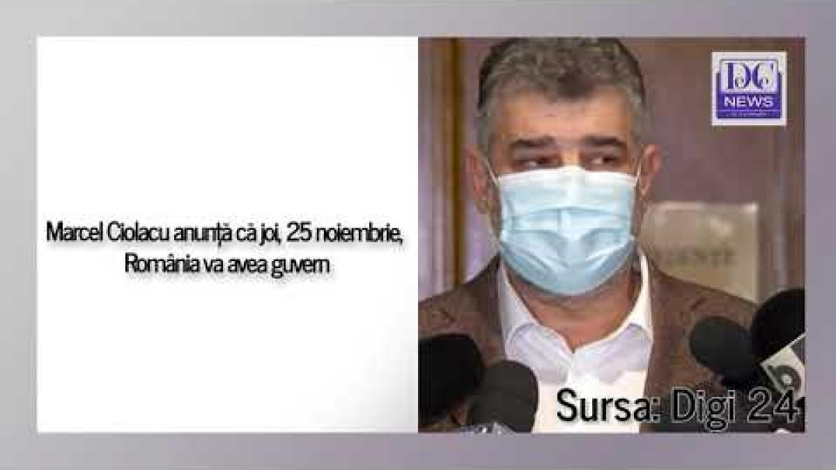 Marcel Ciolacu anunță că joi, 25 noiembrie, România va avea guvern