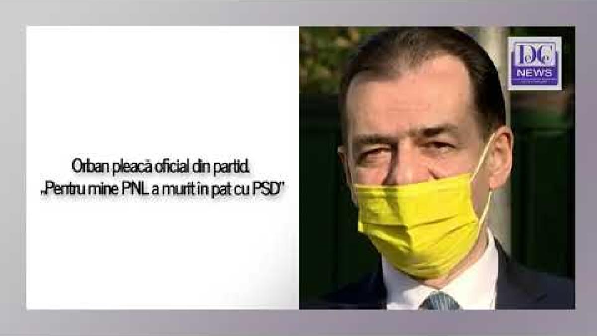 Orban pleacă oficial din partid. „Pentru mine PNL a murit în pat cu PSD”