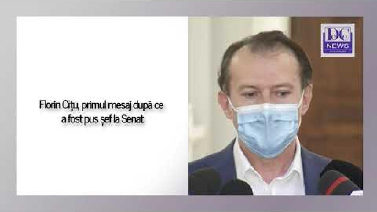Florin Cîțu, primul mesaj după ce a fost pus șef la Senat
