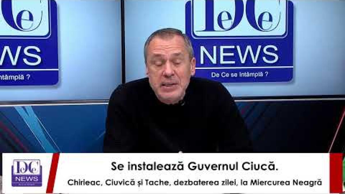 Se instalează Guvernul Ciucă. Chirieac, Ciuvică și Tache, dezbaterea zilei, la Miercurea Neagră