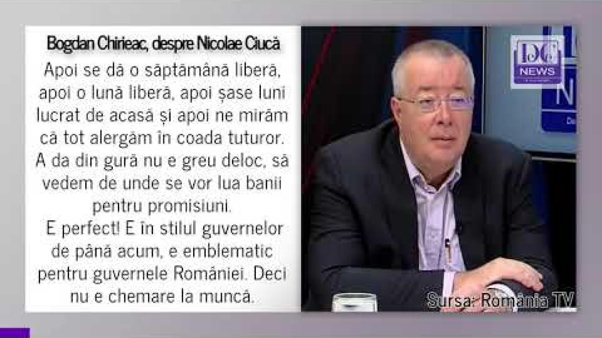 Bogdan Chirieac: Guvernul Ciucă începe activitatea cu încă o zi liberă. E emblematic