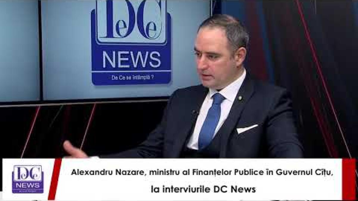 Alexandru Nazare, ministru al Finanţelor Publice în Guvernul Cîţu, vine la DC News
