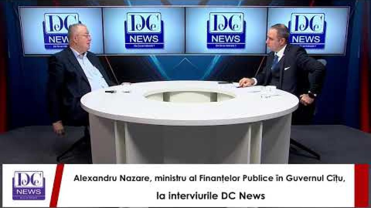 Alexandru Nazare, ministru al Finanţelor Publice în Guvernul Cîţu, vine la DC News