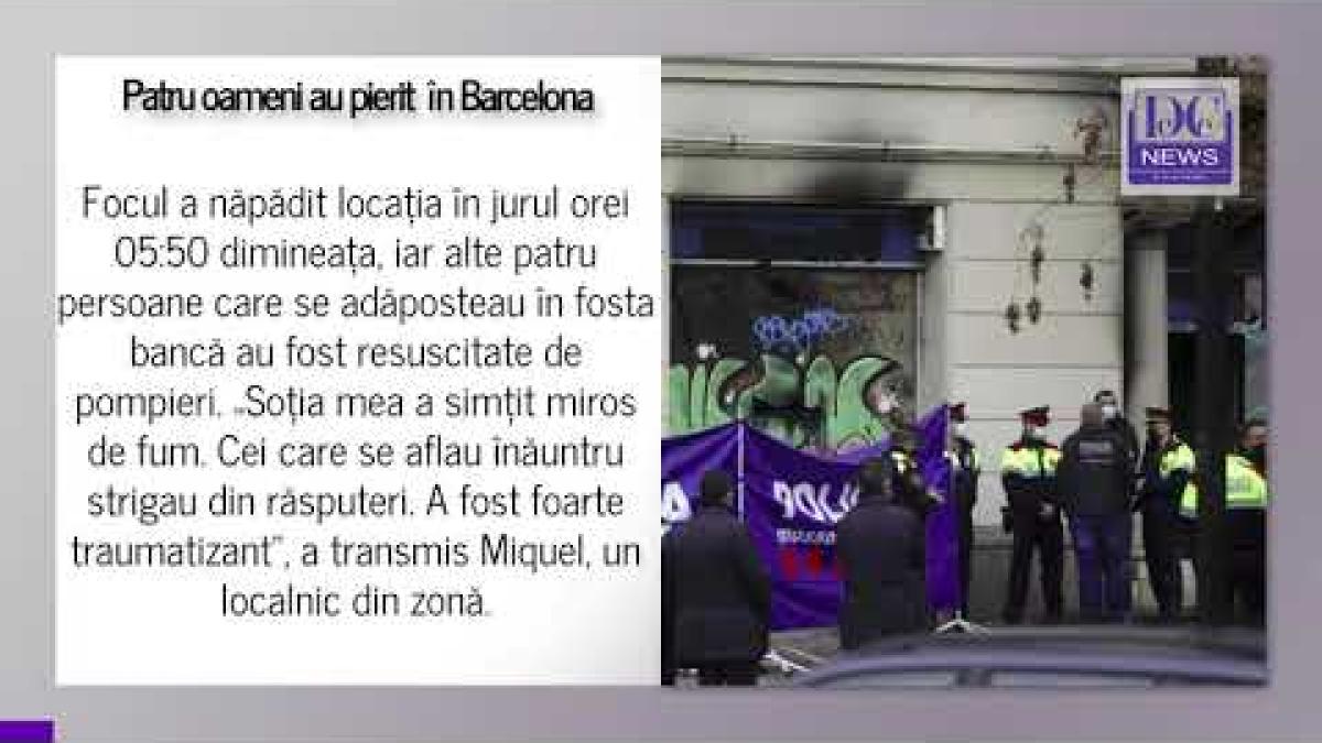 O româncă, partenerul său și cei doi copii au murit în Barcelona, după un incendiu