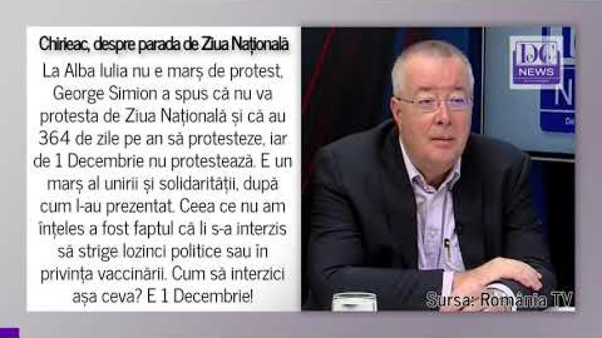 Bogdan Chirieac: Apare câte o aberație pe zi! Probleme cu manifestările de Ziua Națională