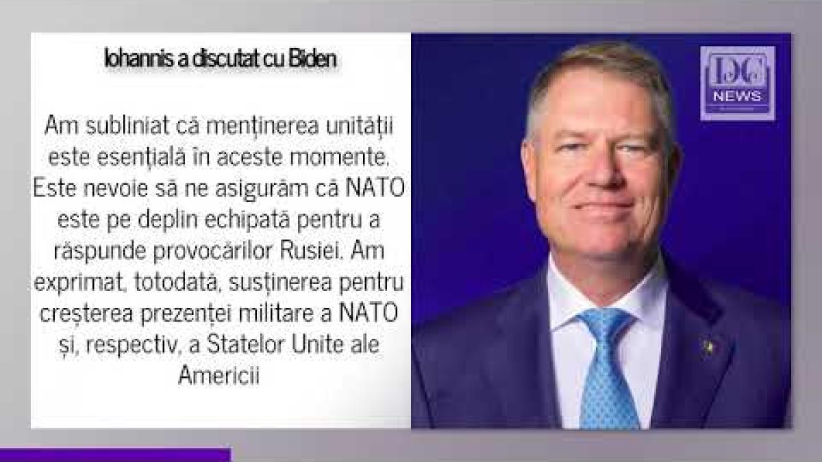Klaus Iohannis, anunț după ce a discutat cu Joe Biden
