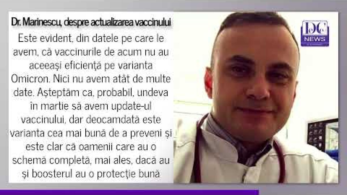 Dr. Adrian Marinescu: Probabil în martie vom avea update-ul vaccinului Covid-19