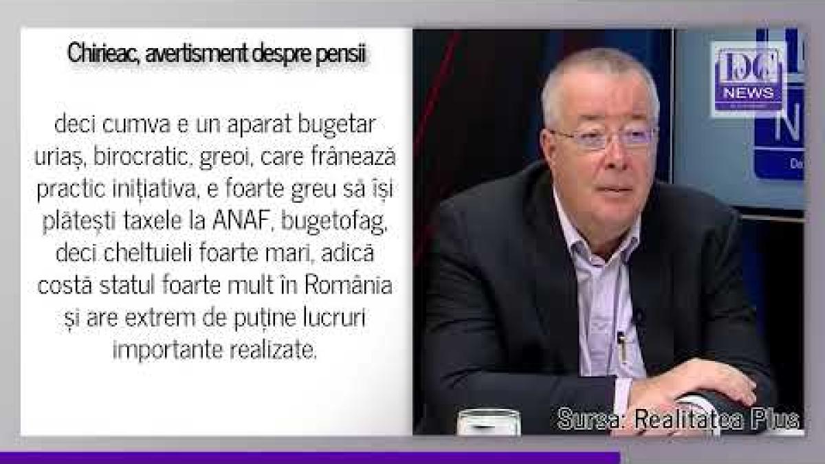 Majorarea pensiilor. Bogdan Chirieac, avertisment: Bubele înspăimântătoare de pe fața statului român