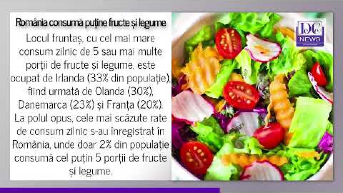 Românii, codașii UE la consumul de fructe și legume