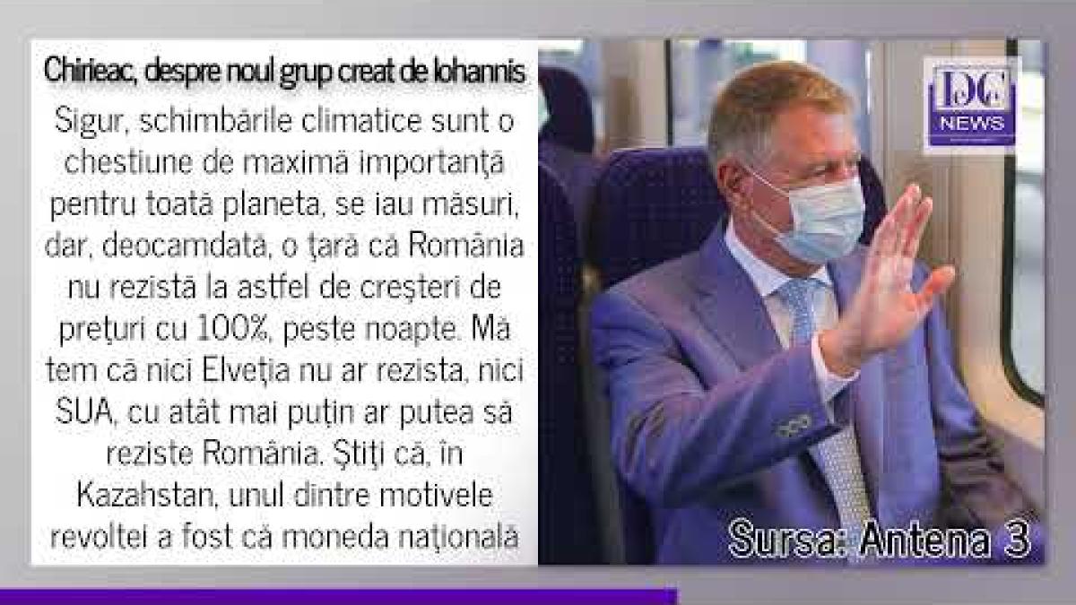 Iohannis a făcut grup de lucru pentru schimbările climatice. Chirieac, comentariu despre intenția sa
