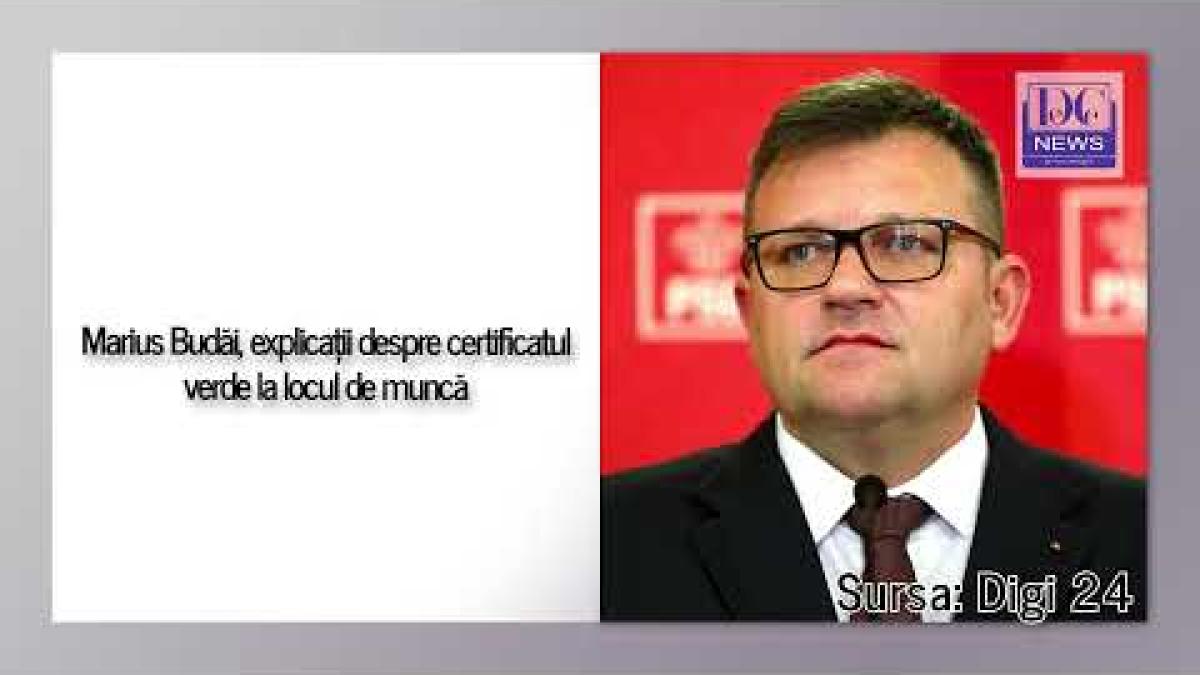 Ministrul Budăi, declarații despre certificatul verde la locul de muncă
