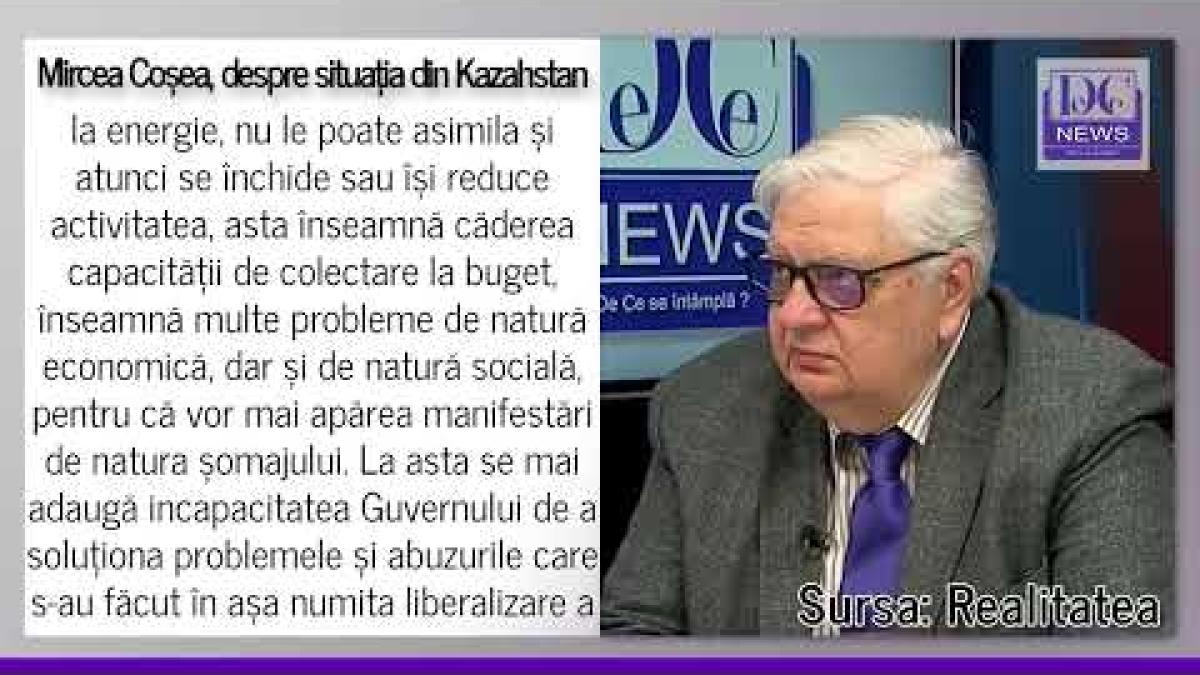 Mircea Coșea, comentariu despre Kazahstan. România intră într-o perioadă extrem de complicată