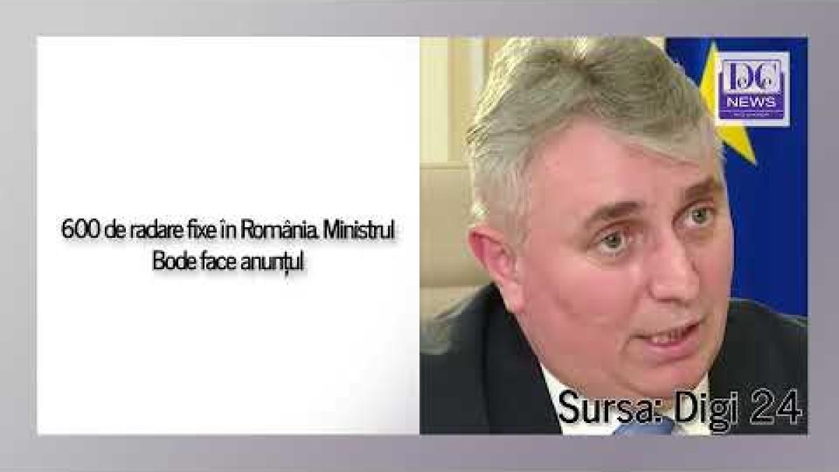 600 de radare fixe în România. Ministrul Bode face anunțul