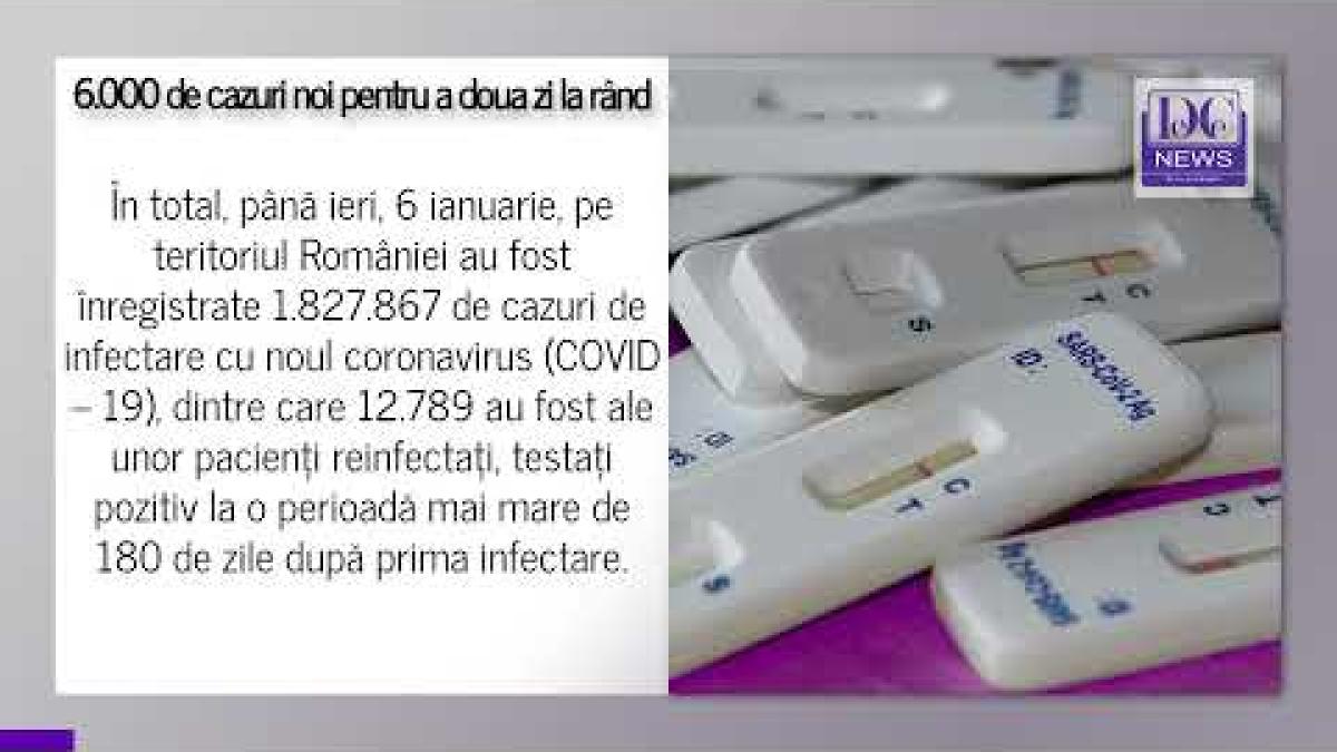 7 ianuarie 2022, a doua zi cu 6.000 cazuri noi de infectare în România