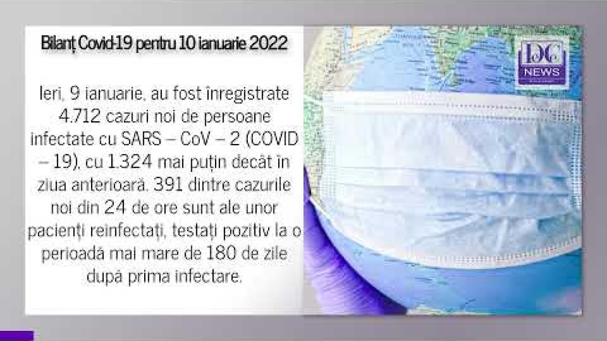 Bilanț Covid-19 pentru 10 ianuarie 2022. Numărul infectărilor din România