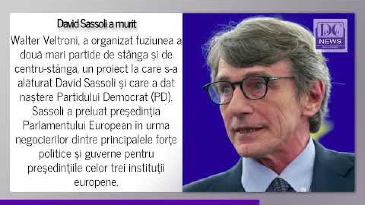 David Sassoli a murit. Cum a arătat, pe scurt, viața sa
