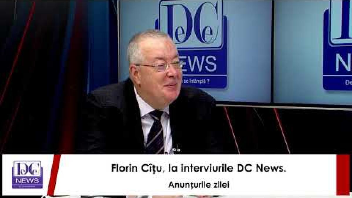 Florin Cîțu, la interviurile DC News. Anunțurile zilei