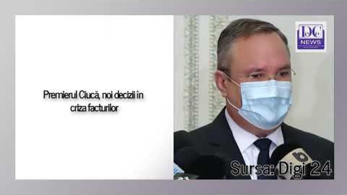 Premierul Ciucă, noi decizii în criza facturilor la energie
