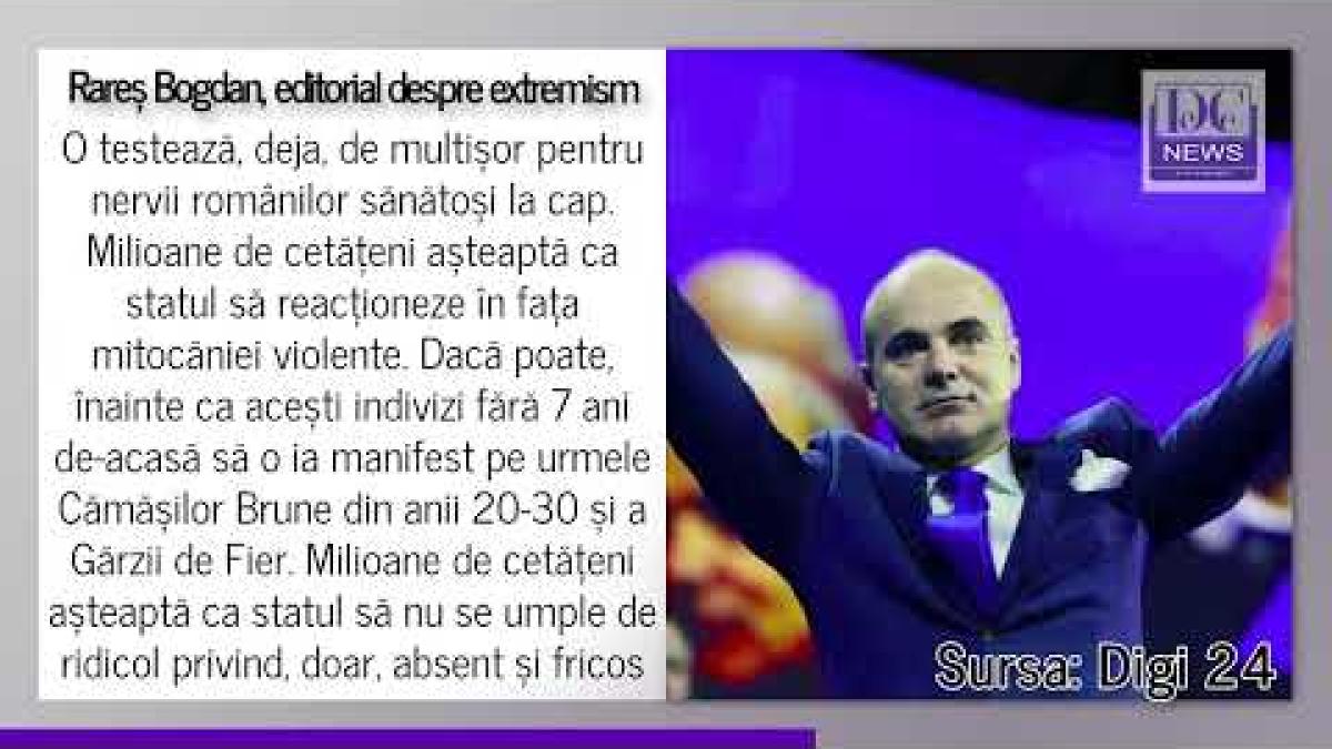 Rareș Bogdan: Statul, „inert și penibil” în fața „huliganilor din fruntea AUR”