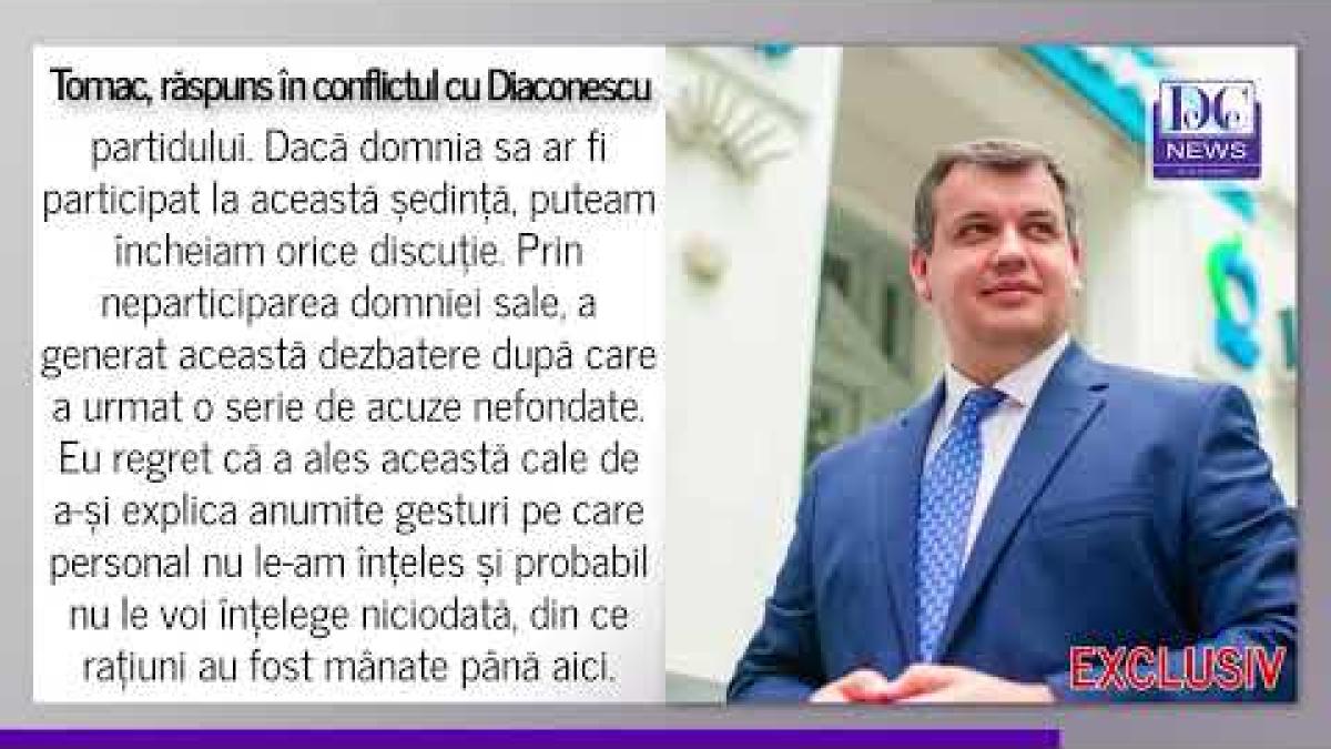 Contre în PMP. Tomac îi răspunde lui Diaconescu
