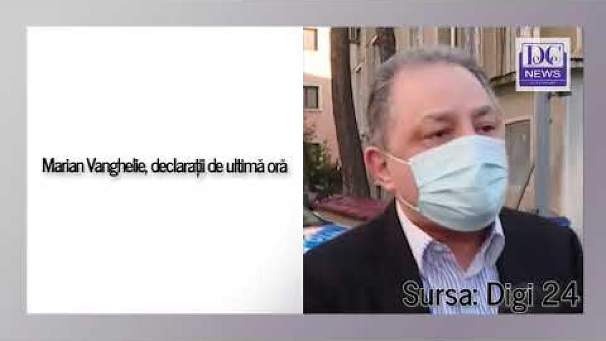 Marian Vanghelie, anunț de ultimă oră