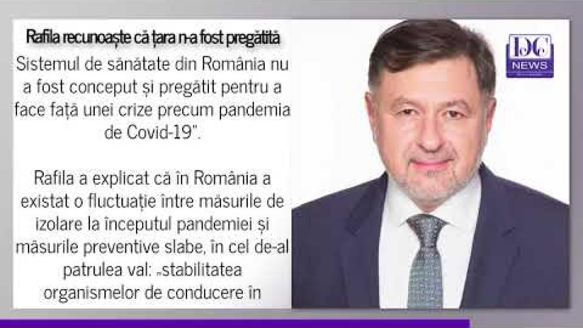 Ministrul Rafila recunoaște că sistemul de sănătate din România nu a fost pregătit de pandemie