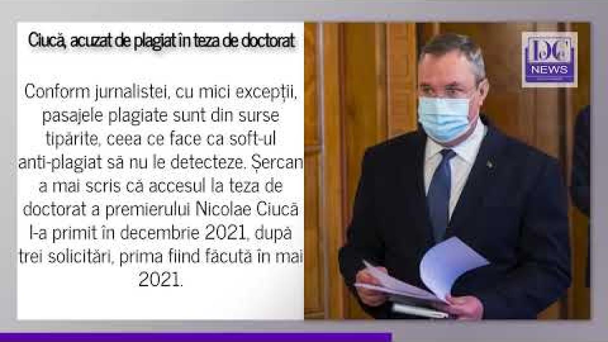 Premierul Ciucă, acuzat de plagiat în teza de doctorat