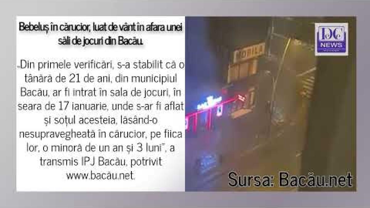 Un cărucior cu bebeluș în el, luat de vânt la Bacău. Unde erau părinții