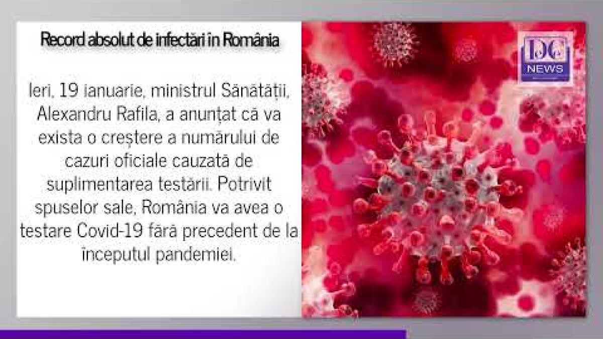 Record absolut de infectări cu coronavirus în România. Bilanț 20 ianuarie 2022