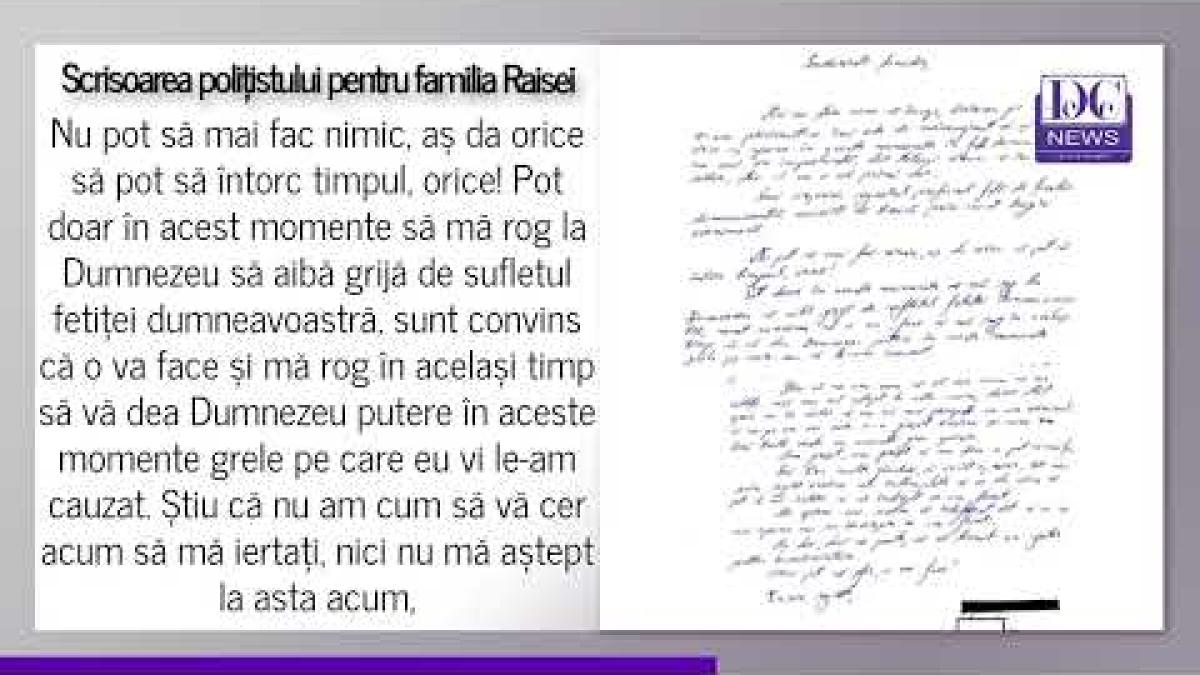 Polițistul care a ucis-o pe Raisa a trimis o scrisoare părinților ei. Întregul conținut aici