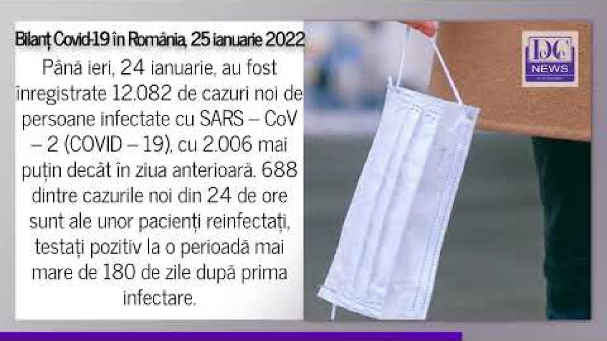 Bilanț Covid-19 în România, 25 ianuarie 2022