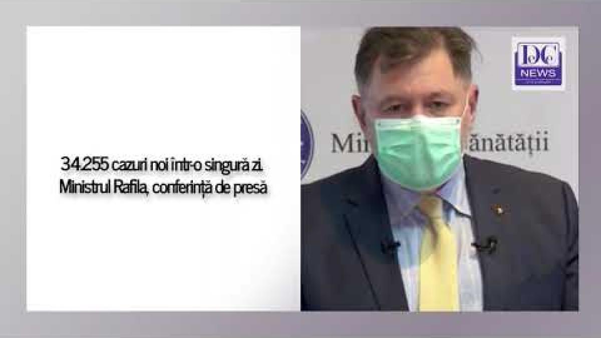 34.255 cazuri noi într-o singură zi. Ministrul Rafila, conferință de presă