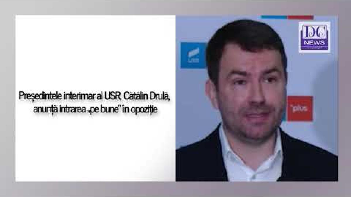 Cătălin Drulă, primele declarații din poziția de șef interimar al USR