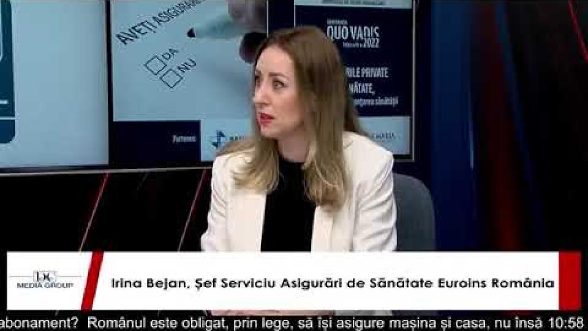 Asigurări de Sănătate Euroins România. Irina Bejan: Costul e de doar 1 leu/zi