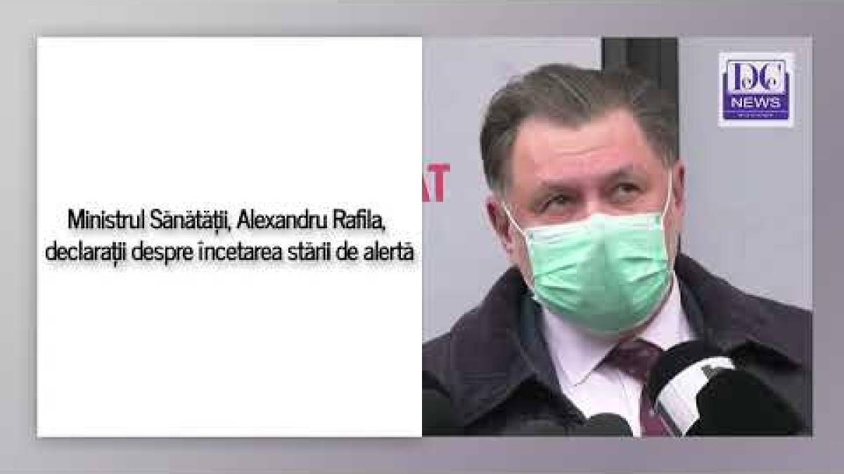 Ministrul Sănătății, Alexandru Rafila, declarații despre încetarea stării de alertă