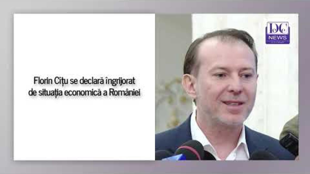 Florin Cîțu se declară îngrijorat de situația economică a României