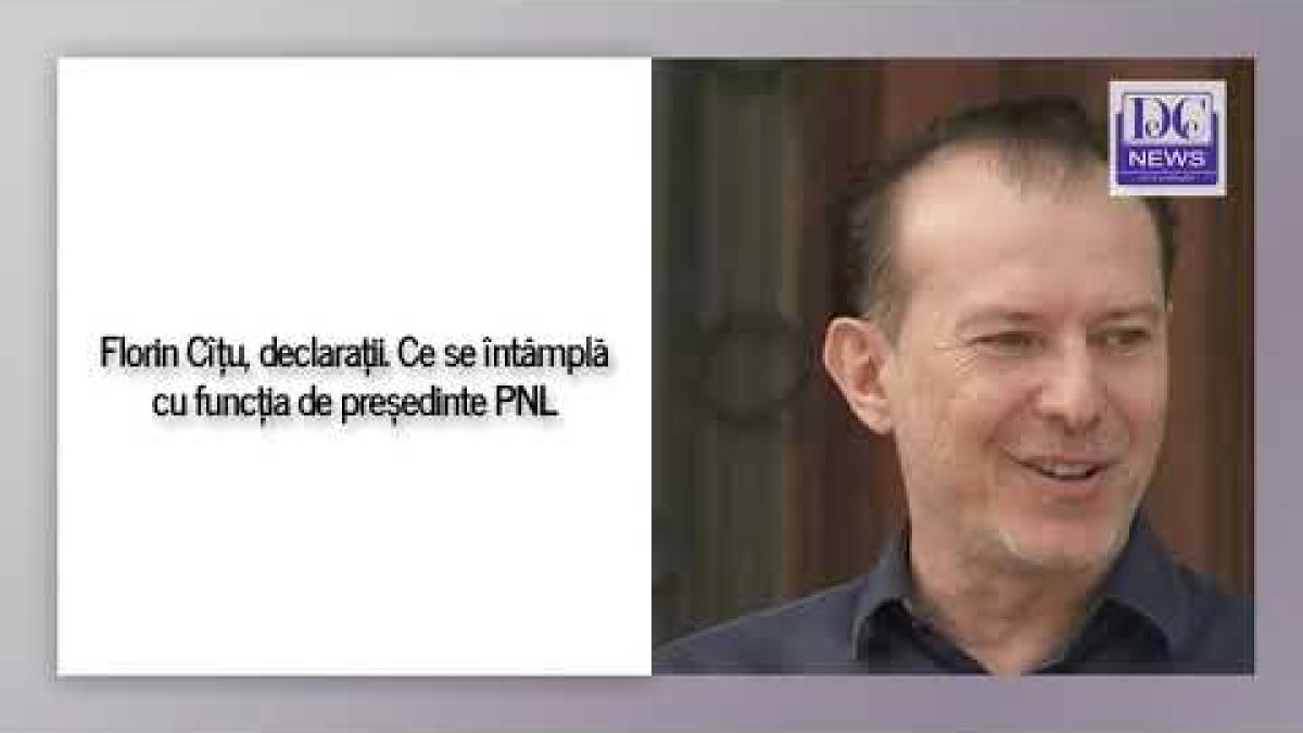 Florin Cîțu, declarații. Ce se întâmplă cu funcția de președinte PNL