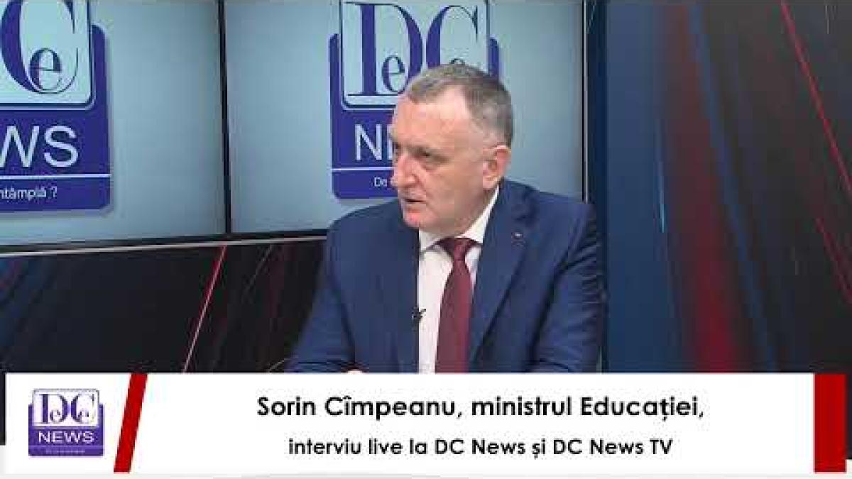 Sorin Cîmpeanu, ministrul Educației, interviu live la DC News și DC News TV