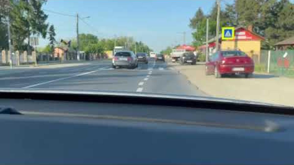 „Dorel” lovește din nou, pe DN2. Marcaje rutiere în zig-zag