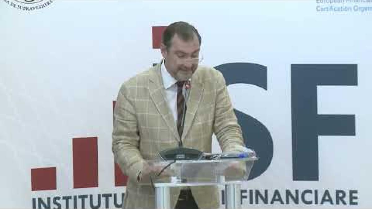Mesajul lui Nicu Marcu (ASF) la conferința „Piața de capital”, prezentat de Daniel Apostol