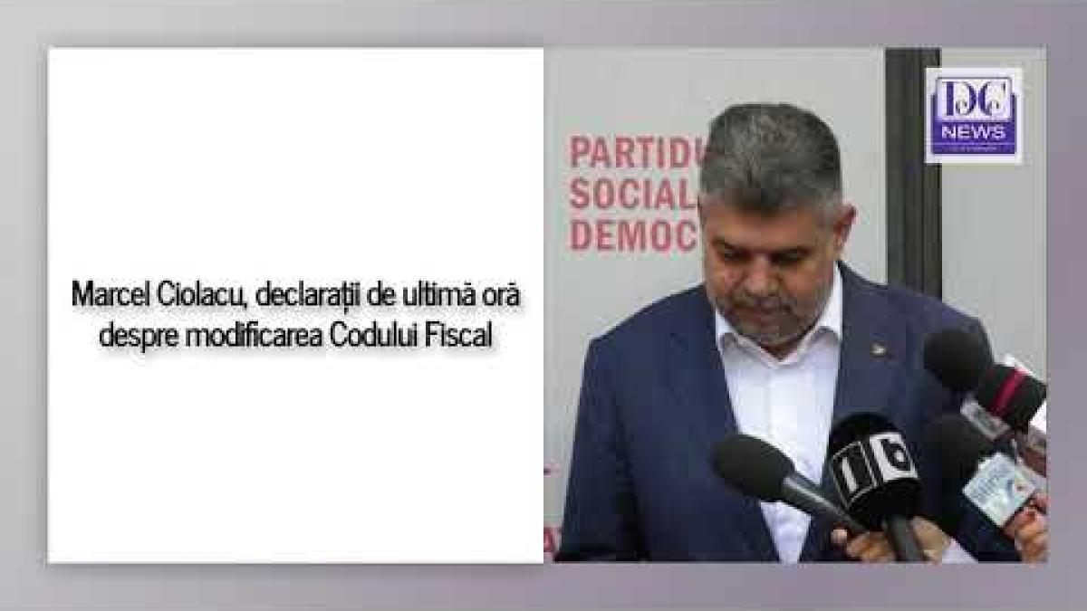 Marcel Ciolacu, declarații de ultimă oră despre modificarea Codului Fiscal