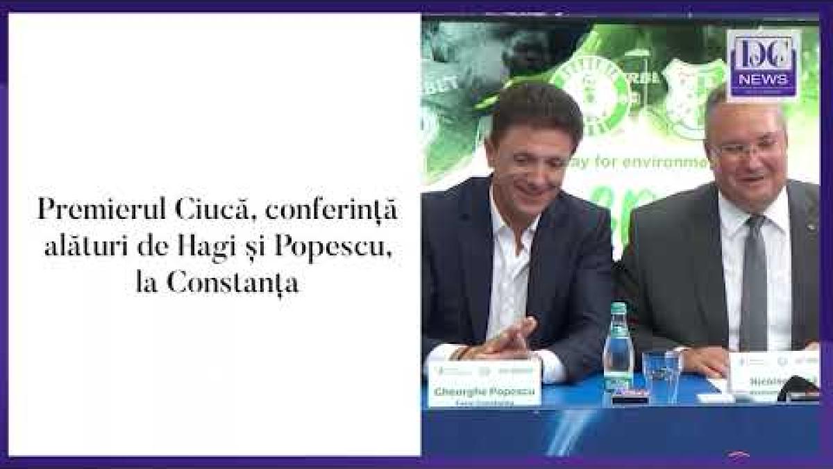 Nicolae Ciucă, conferință de presă alături de Gheorghe Hagi și Gică Popescu